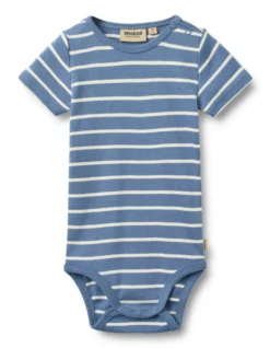 Edvald Kortärmad Body - Blue Stripe