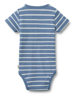 Edvald Kortärmad Body - Blue Stripe