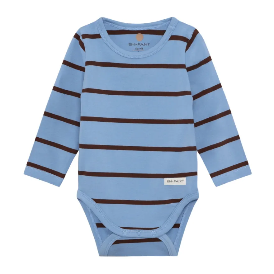 En Fant Långärmad Body - Bel Air Blue