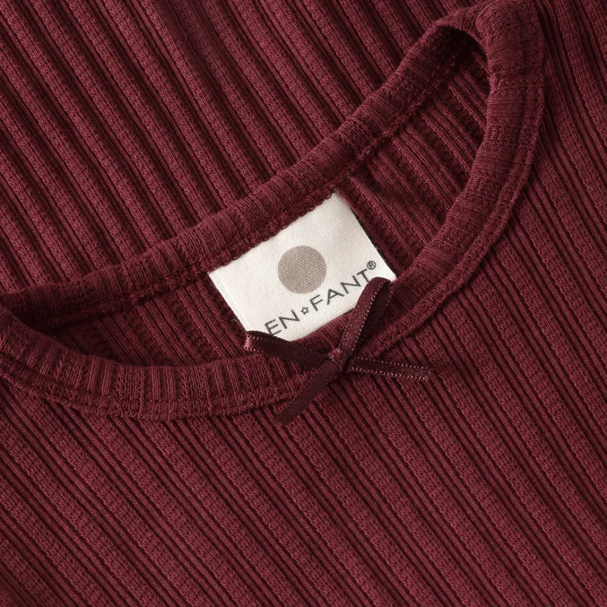En Fant Långärmad Body - Burgundy