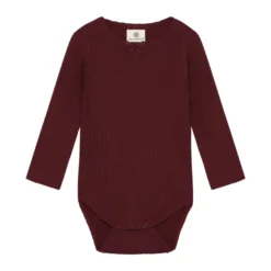 En Fant Långärmad Body - Burgundy