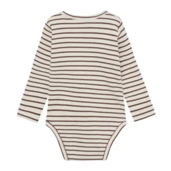 En Fant Långärmad Body Rib - Chestnut