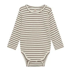 En Fant Långärmad Body Rib - Chestnut