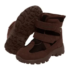 En Fant Vinterkängor M. Kardborrband TEX - Chocolate Brown