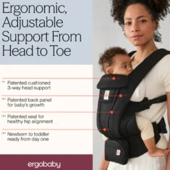 Ergobaby Omni Deluxe Bärsele Bomull - Onyx Black