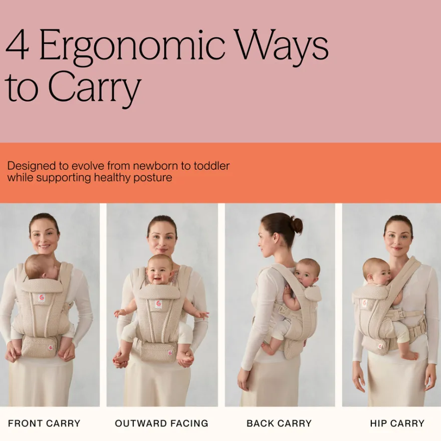 Ergobaby Omni Deluxe Bärsele Mesh - Soft Olive