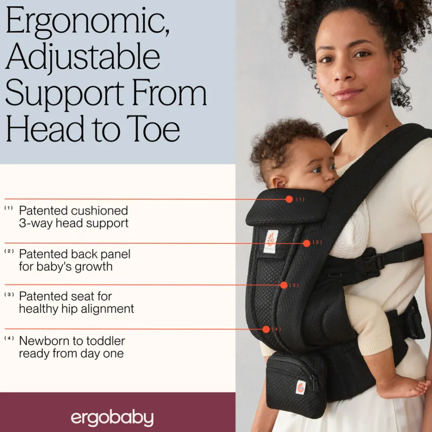 Ergobaby Omni Deluxe Bärsele Mesh - Onyx Black