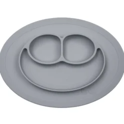 Ezpz Silikontallrik Med Underlägg - Grey