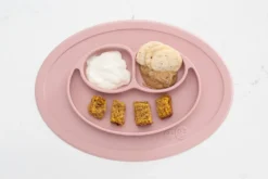 Ezpz Silikontallrik Med Underlägg - Blush