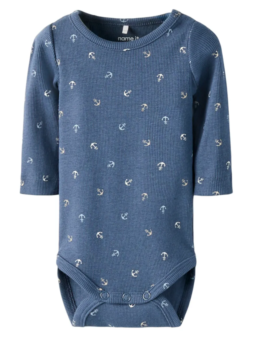 Fanchor Långärmad Body - Vintage Indigo