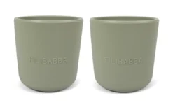 Filibabba Silikonmugg 2-pack - Green