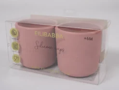 Filibabba Silikonmugg 2-pack - Rosa