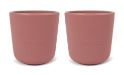 Filibabba Silikonmugg 2-pack - Rosa