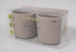 Filibabba Silikonmugg 2-pack - Warm Grey