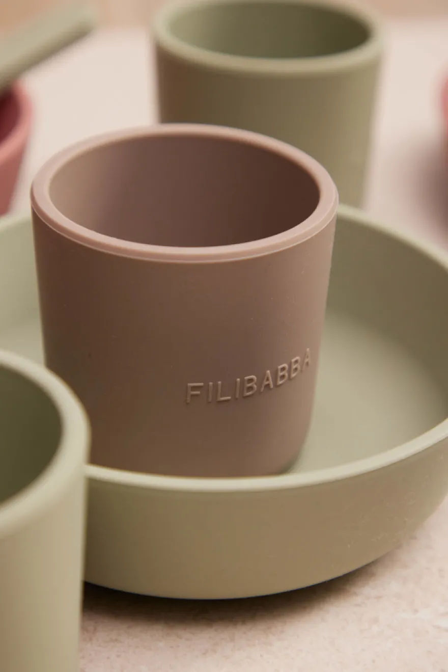 Filibabba Silikonmugg 2-pack - Warm Grey
