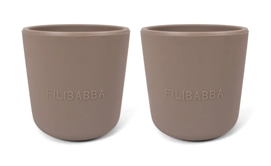 Filibabba Silikonmugg 2-pack - Warm Grey