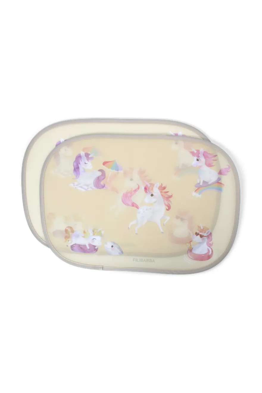 Filibabba Solskydd Bil 2-pack - Unicorn Shores
