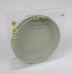 Filibabba Tallrik 2-pack Silikon - Grön