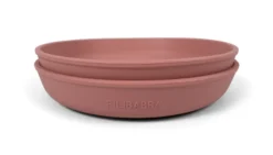 Filibabba Tallrik 2-pack Silikon - Rosa