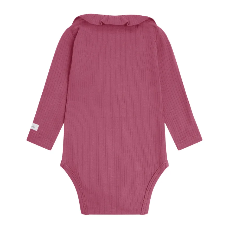 Fixoni Långärmad Rib Body - Crushed Berry