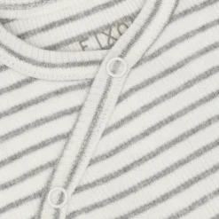 Fixoni Långärmad Rib Wrap Body - Flint Gray Melange