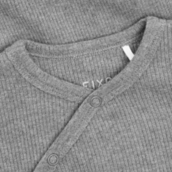 Fixoni Långärmad Wrap Body Rib - Flint Gray Melange