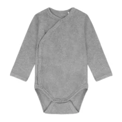 Fixoni Långärmad Wrap Body Rib - Flint Gray Melange