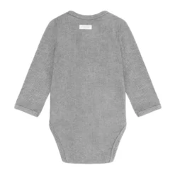 Fixoni Långärmad Wrap Body Rib - Flint Gray Melange