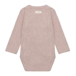 Fixoni Långärmad Wrap Body Rib - Pale Mauve Melange