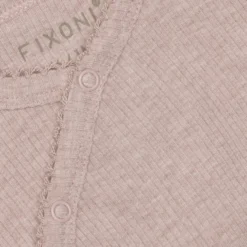 Fixoni Långärmad Wrap Body Rib - Pale Mauve Melange