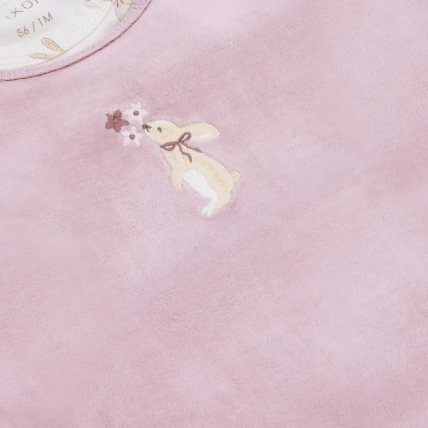 Fixoni Set m. Body och Velour Romper - Keepsake Lilac