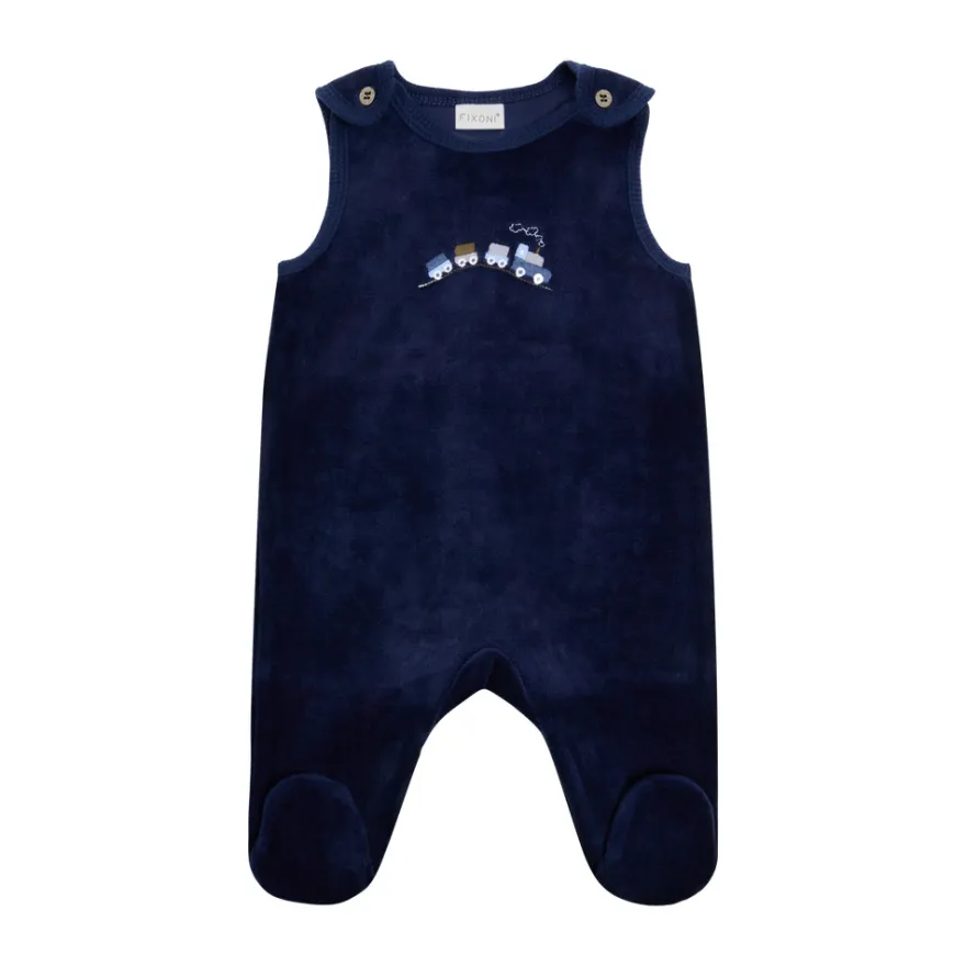Fixoni Set m. Body och Velour Romper - Navy Blazer