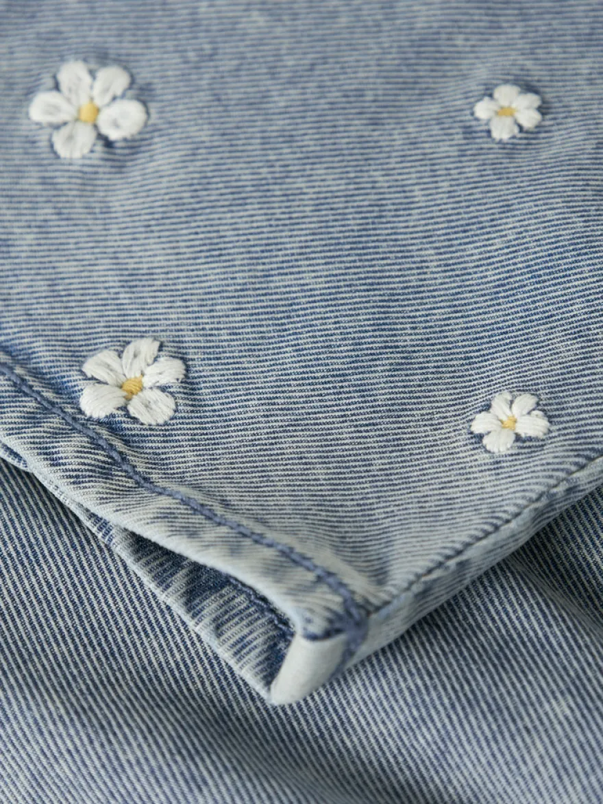 Flora Denim Klänning - Light Blue Denim