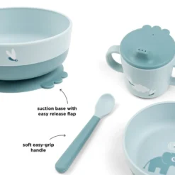 Foodie första matset med sugkopp Elphee Blue