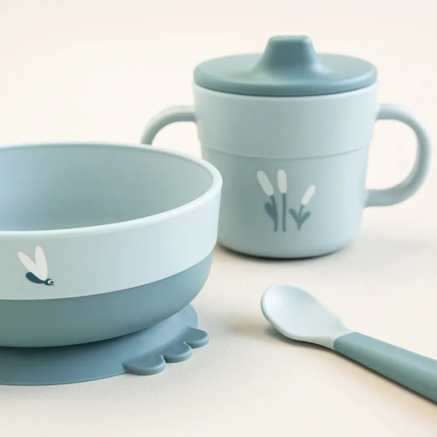 Foodie första matset med sugkopp Elphee Blue