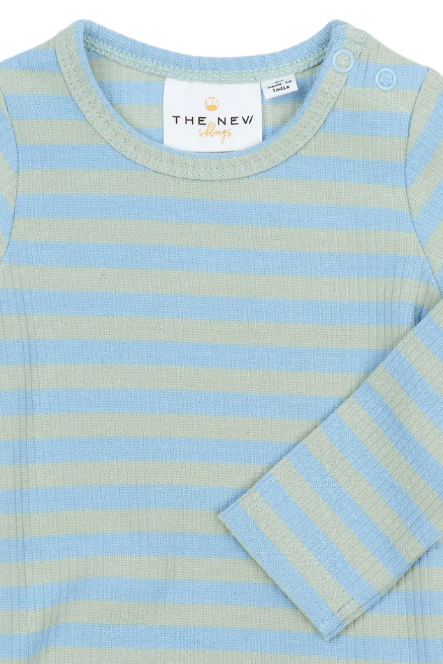 Fro Långärmad Rib Body - Forever Blue Striped