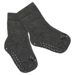 GoBabyGo Halkstrumpor Terry Bomull - Dark Grey Melange