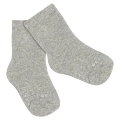 GoBabyGo Halkstrumpor Terry Bomull - Grey Melange