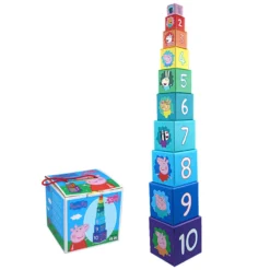 Greta Gris Stapelklossar - Stacking Cubes - 10 st