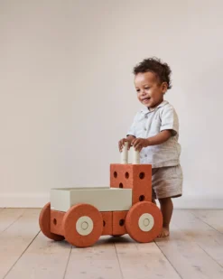 Gå-vagn 3-in-1 - Burnt Orange/Dusty Green