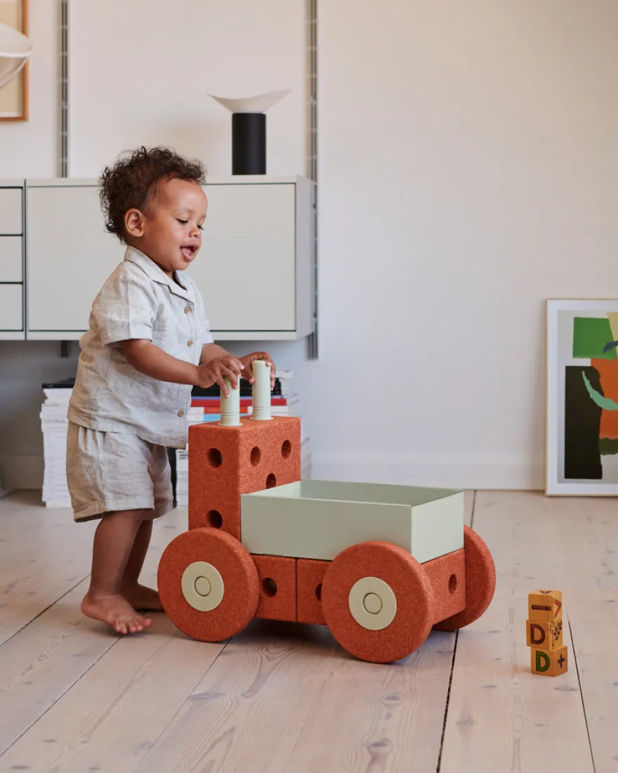 Gå-vagn 3-in-1 - Burnt Orange/Dusty Green