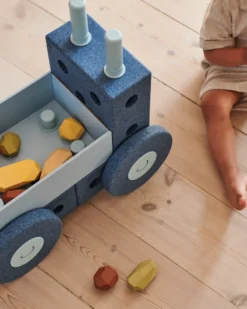 Gå-vagn 3-in-1 - Deep Blue/Sky Blue