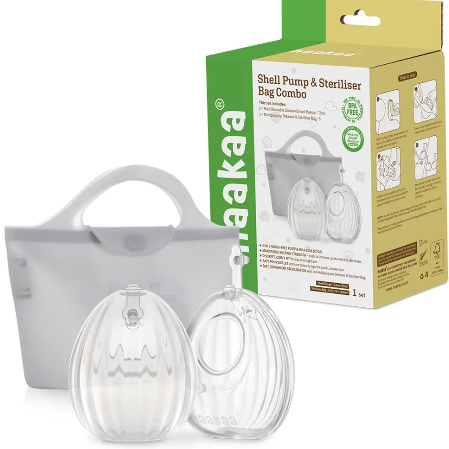 Haakaa Shell Silikone Brystpumpe 75ml - 2-pak