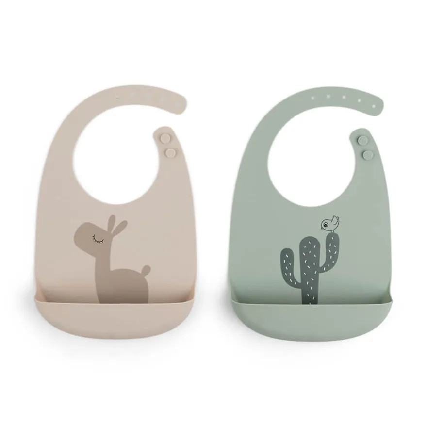 Haklapp Silikon 2-pack Lalee - Sand/Green