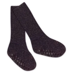 Halkfria Strumpor Glitter - Dark Purple