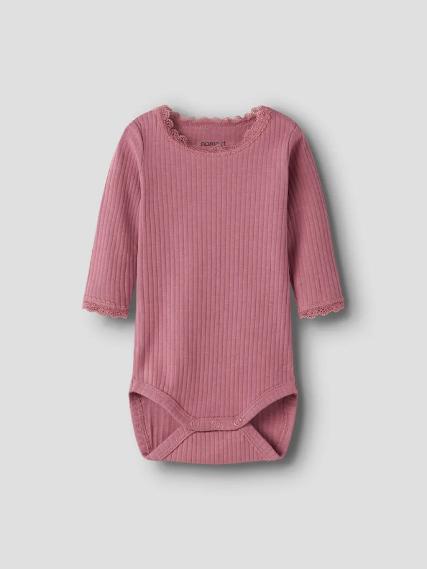 Hallie Långärmad Body - Mesa rose
