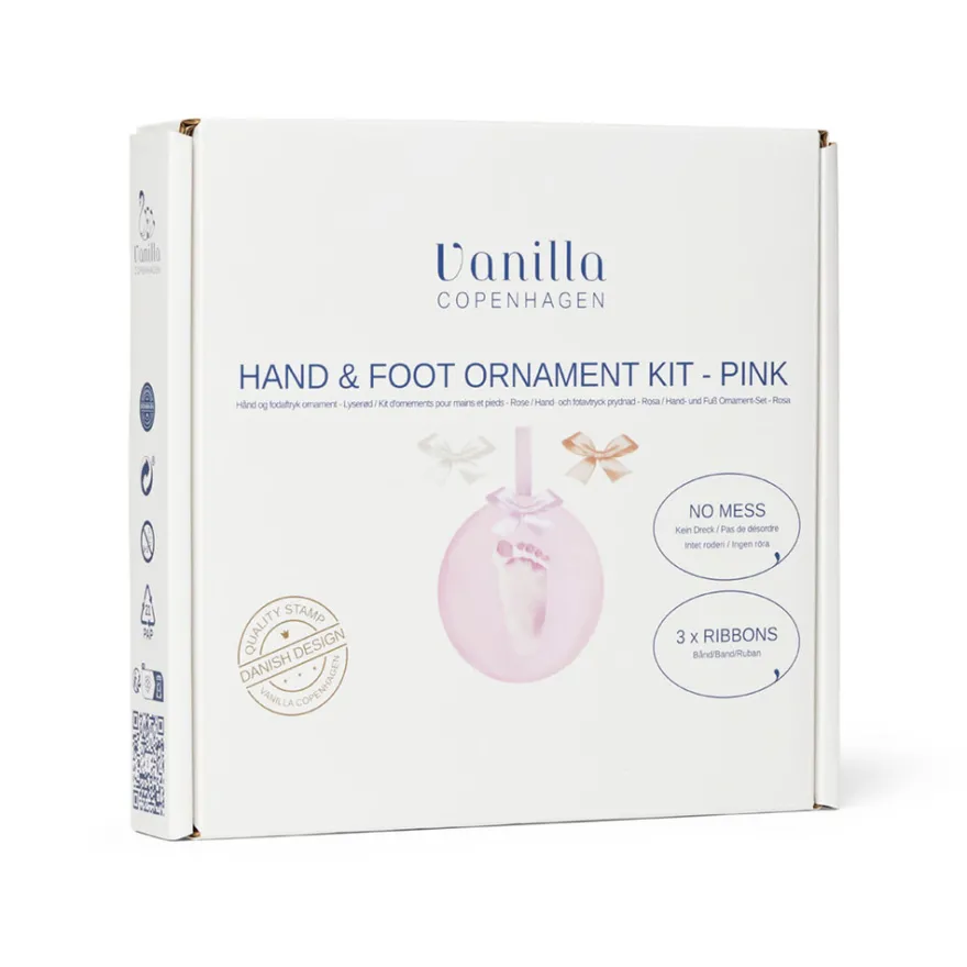 Hand och Fotavtryck Lera - Upphängning - Pink