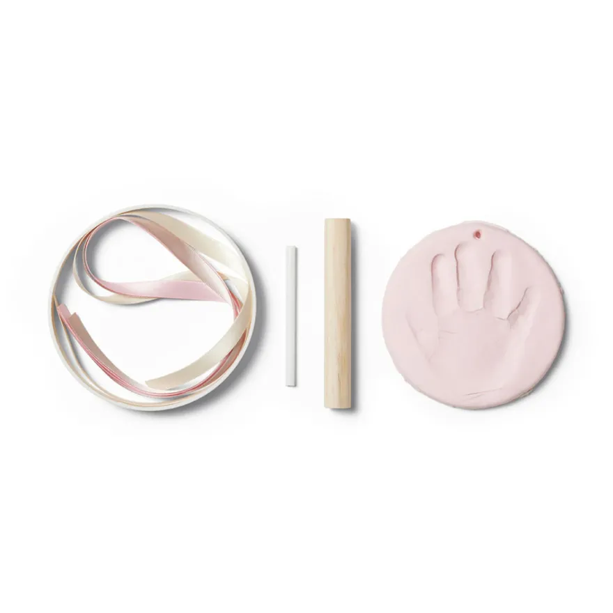 Hand och Fotavtryck Lera - Upphängning - Pink