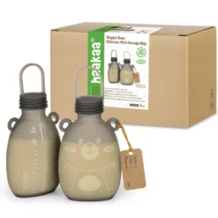 Happii Bear Silikonpåsar tilll Mjölk- 260ml - 2-pack