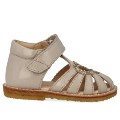 Hjertesandal med glitter - Sand/Champagne Glitter